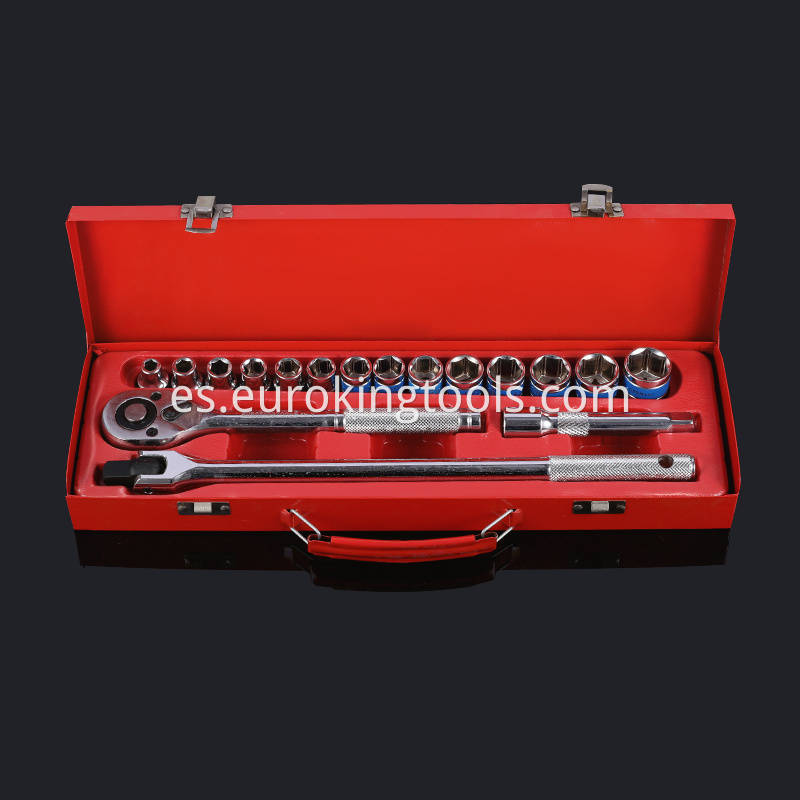 17PCS 1/2" Dr. Metric Hand Socket Set